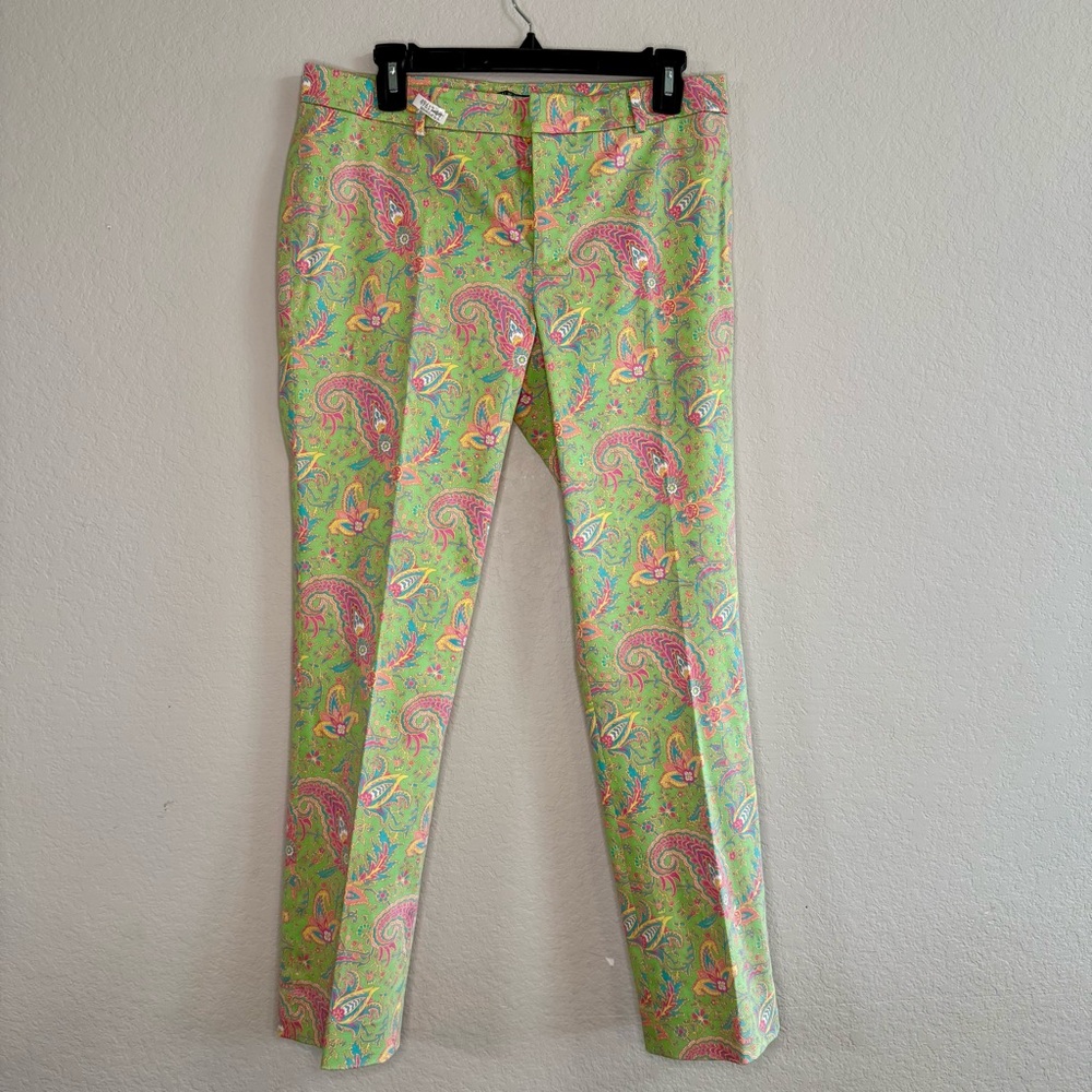 Lauren Ralph Lauren Green Paisley Pants